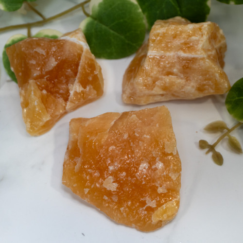 Medium Raw Orange Calcite