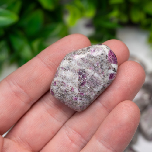 Ruby in Albite Tumbled