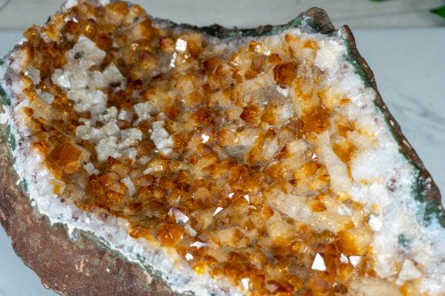 Mounted Citrine Cluster