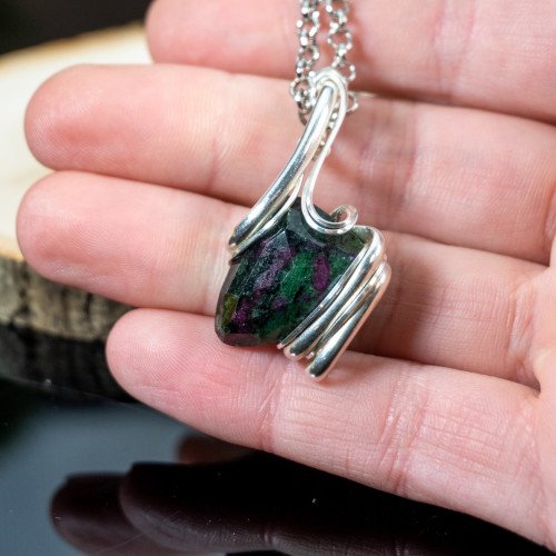 Faceted Ruby Zoisite Wrap