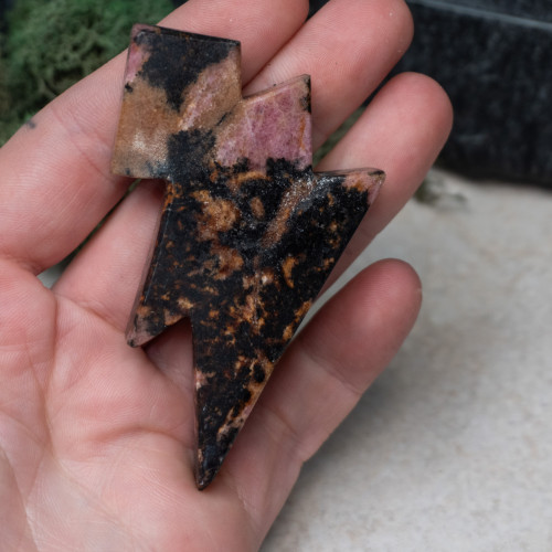 Rhodonite Lightning Bolt