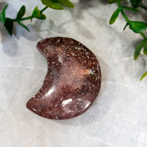 Strawberry Quartz Crescent Moon