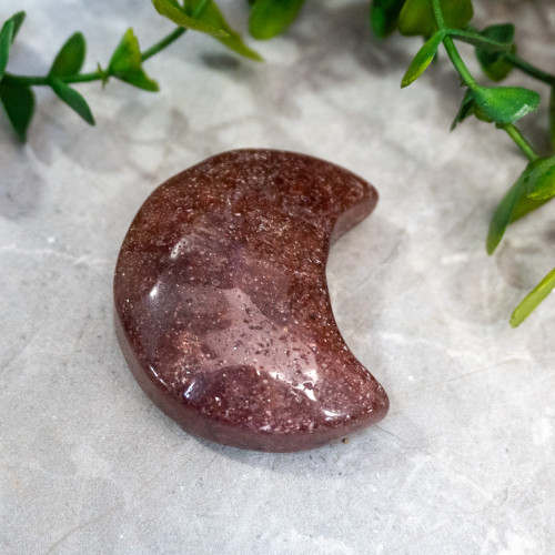 Strawberry Quartz Crescent Moon