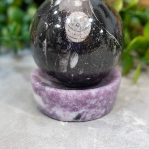 Lepidolite Bowl/Sphere Stand
