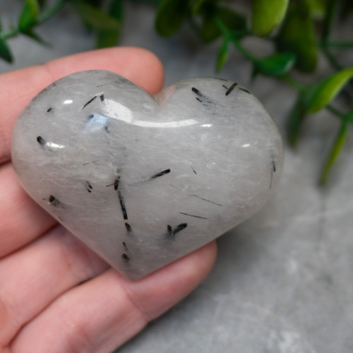 Tourmalinated Quartz Medium Heart