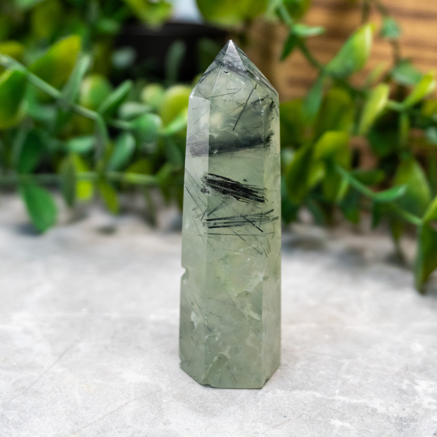 Prehnite in Epidote Tower - The Crystal Council