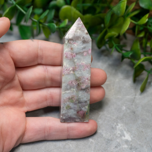 Pink Tourmaline in Quartz Tower