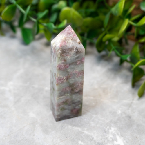 Pink Tourmaline in Quartz Tower