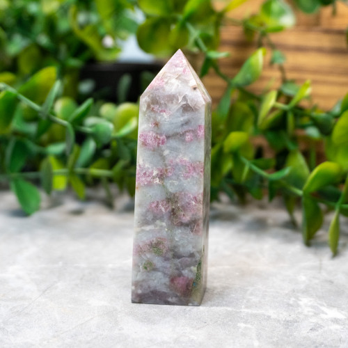 Pink Tourmaline in Quartz Tower