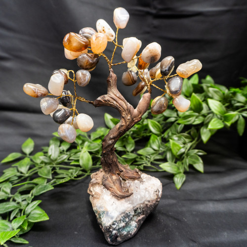 Large Banded Agate Crystal Tree
