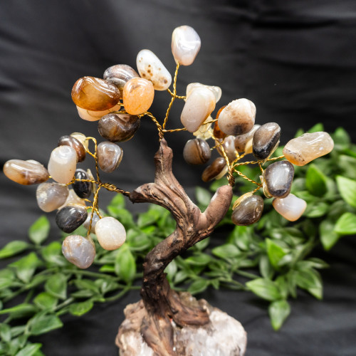 Large Banded Agate Crystal Tree