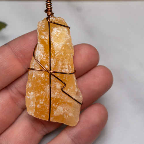 Orange Calcite Wire Wrap #1