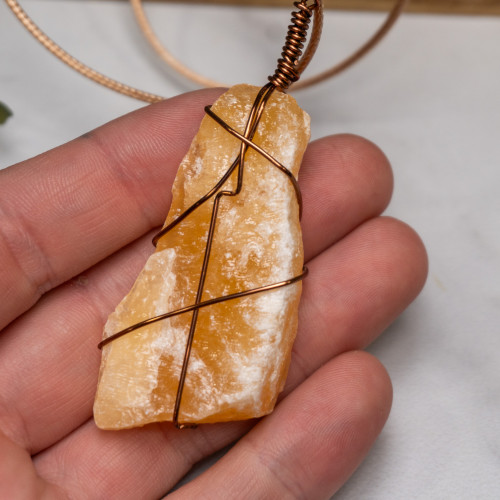 Orange Calcite Wire Wrap #1