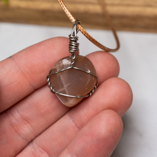 Peach Moonstone Wire Wrap #2