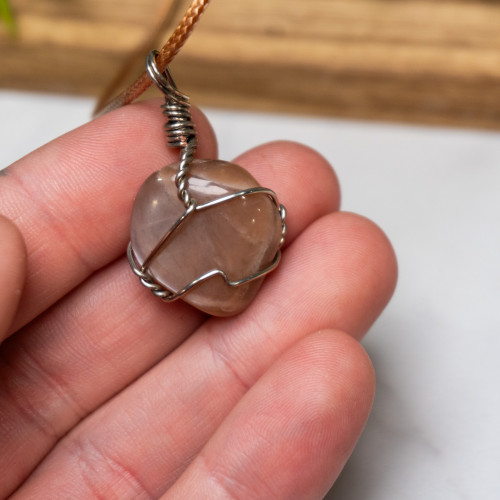 Peach Moonstone Wire Wrap #2