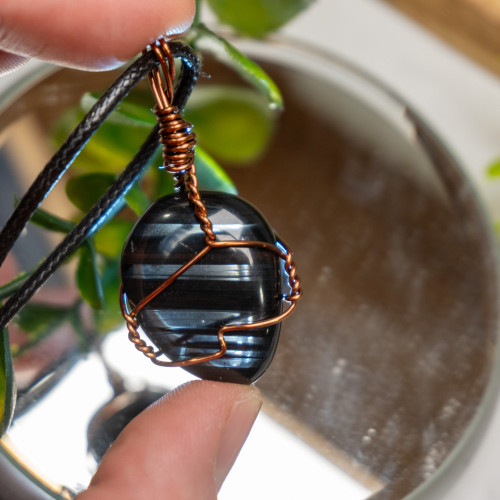 Midnight Lace Obsidian Wire Wrap #2