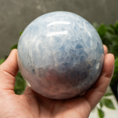 Blue Calcite Xl Sphere