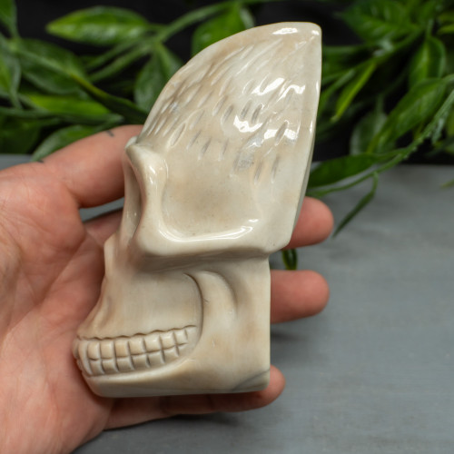 White Jade Monkey Skull