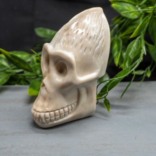 White Jade Monkey Skull