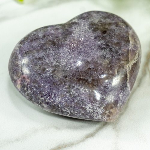 Lepidolite Heart with Pink Tourmaline