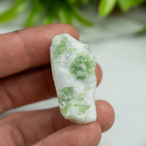 Pargasite in White Marble #1