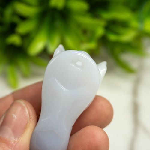 Blue Chalcedony Dragon Head #2