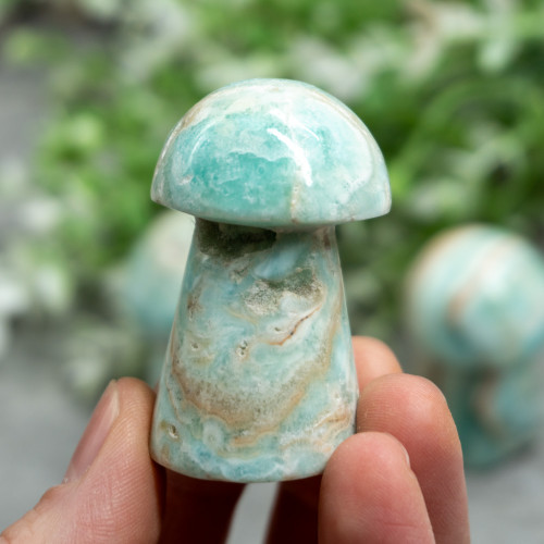 Random Caribbean Blue Calcite Mushroom