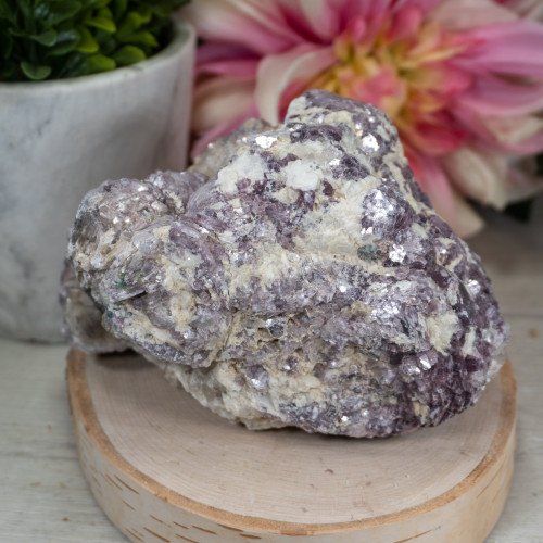 Large Raw Botryoidal Lepidolite on Quartz #2