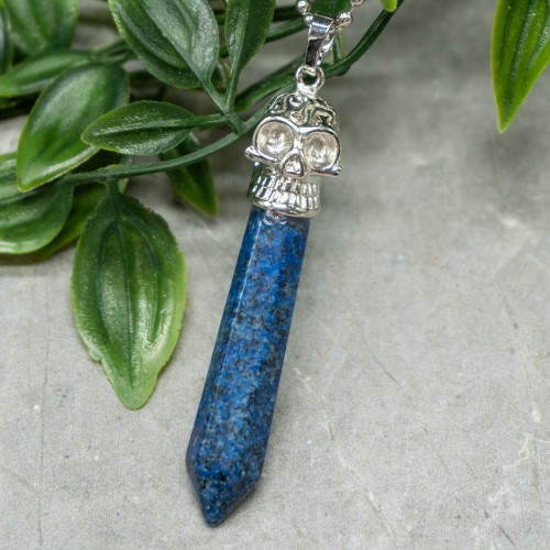 Lapis Lazuli Skull Point Necklace