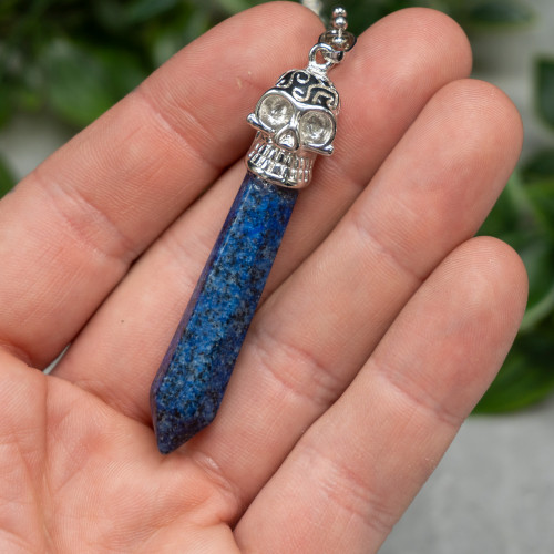 Lapis Lazuli Skull Point Necklace