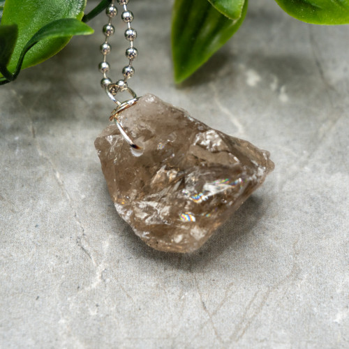 Smoky Quartz Raw Necklace