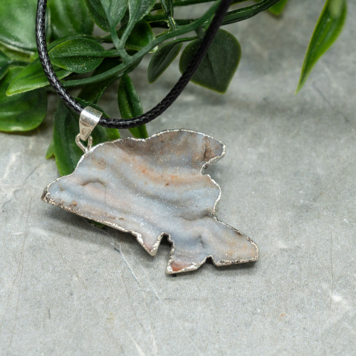 Druzy Agate Dolphin Necklace