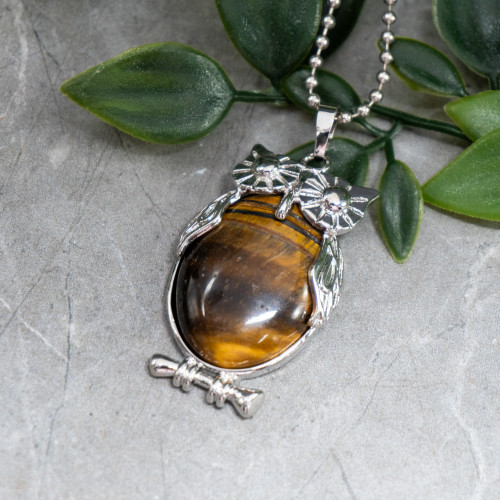 Tiger Eye Owl Necklace