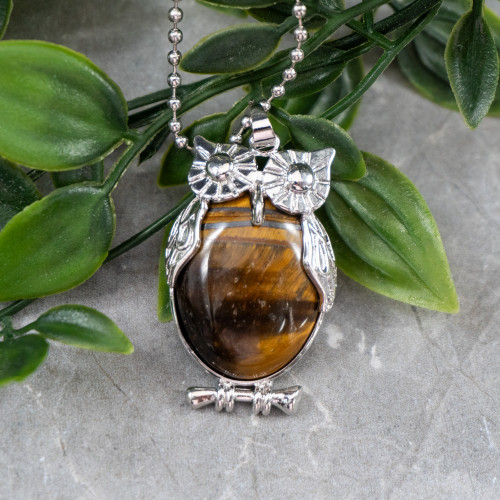 Tiger Eye Owl Necklace