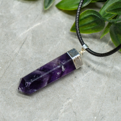 Amethyst Small Polished Point Necklace