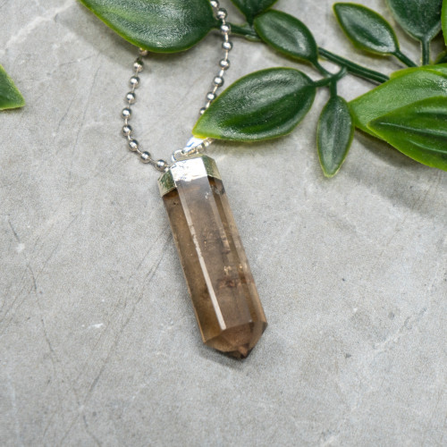 Smoky Quartz Small Polished Necklace Point