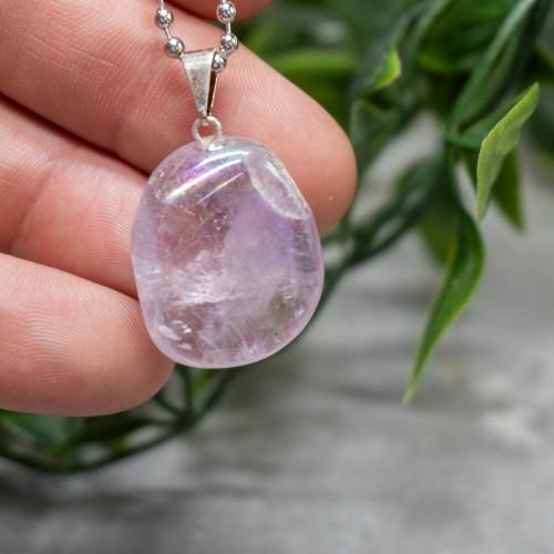 Aura Amethyst Polished Necklace