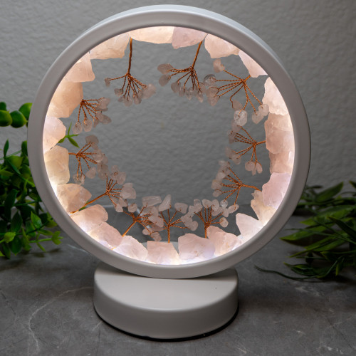 Rose Quartz Circle Portal Light