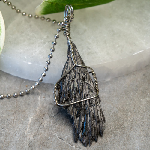 Black Kyanite Wire Wrap #1