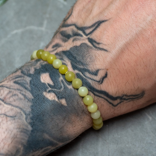 Yellow Jade Bracelet 6mm