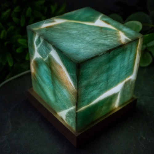 Amazonite Square Lamp