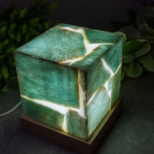 Amazonite Square Lamp