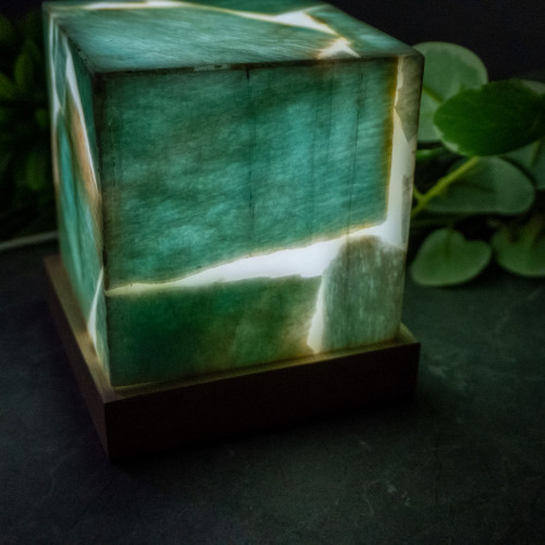 Amazonite Square Lamp