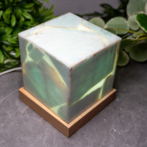 Amazonite Square Lamp