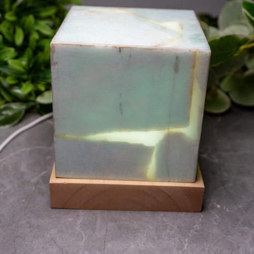 Amazonite Square Lamp