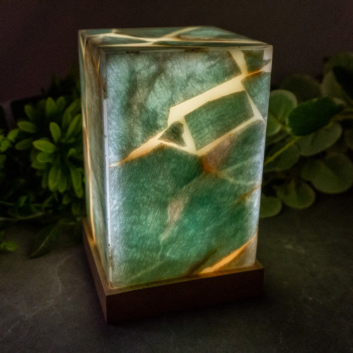 Amazonite Large Rectangle Lamp #1