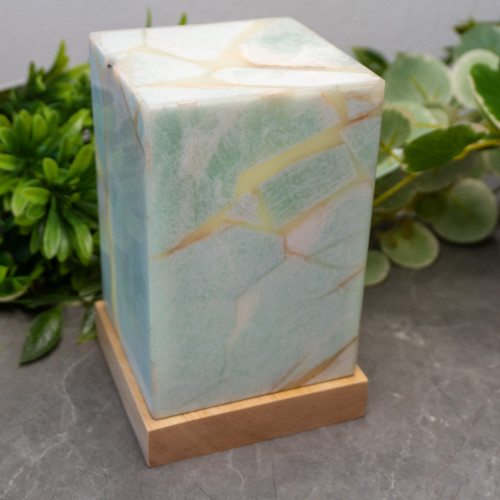 Amazonite Large Rectangle Lamp #1