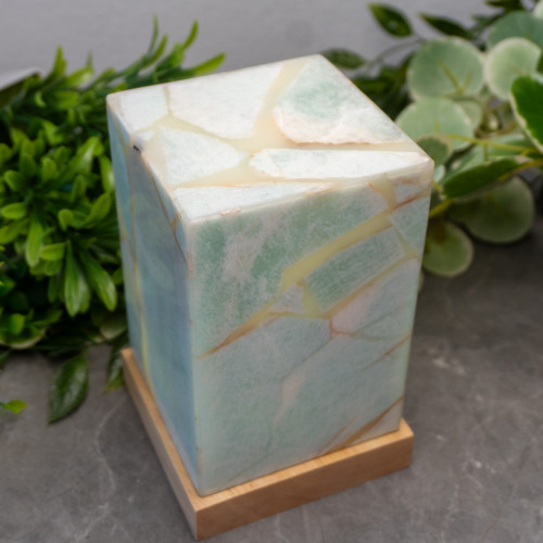 Amazonite Large Rectangle Lamp #1