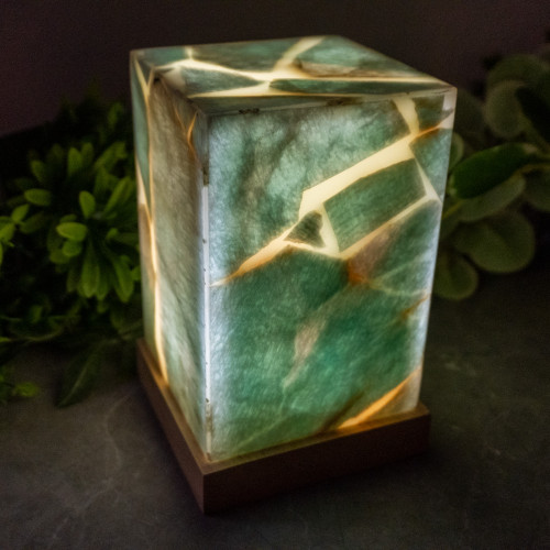 Amazonite Large Rectangle Lamp #1