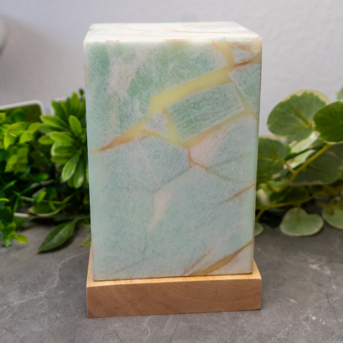 Amazonite Large Rectangle Lamp #1